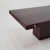 Antique French Art Deco Folding Wood Coffee Table by Francisque Chaleyssin (Attr) 1930s