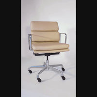 Eames Herman Miller Tan Leather Desk Chairs 2000s Set of 4