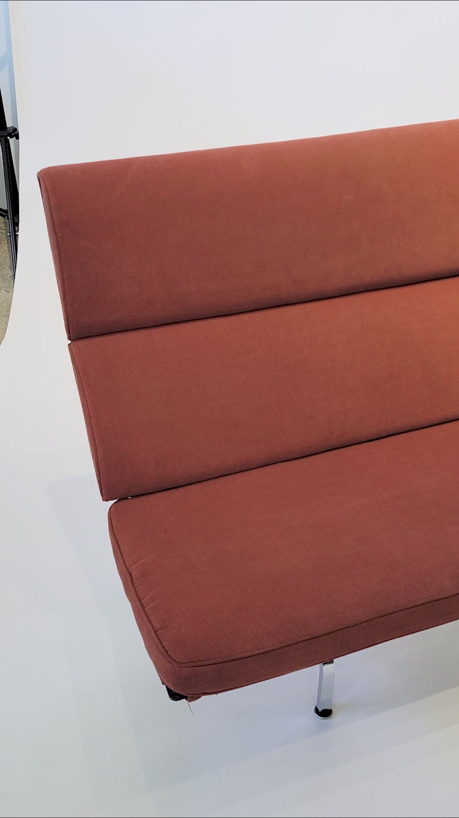 Mid Century Orange Sofa Compact by Eames for Herman Miller
