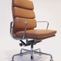 Eames for Herman Miller Aluminum Group Soft Pad Brown Office Chair