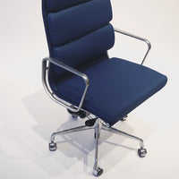 Herman Miller Eames Tall Navy Blue Fabric Desk Chair Soft Pad