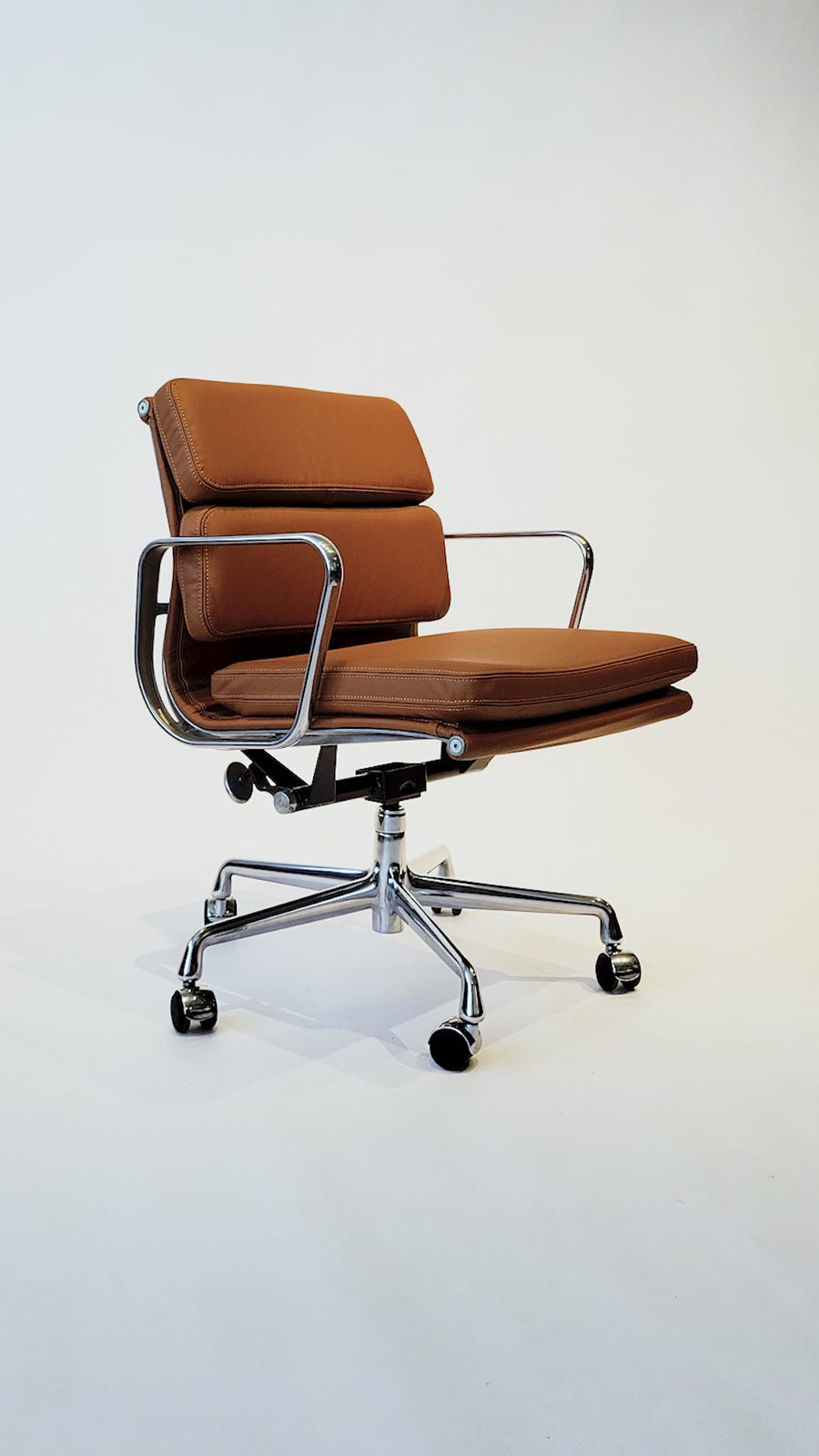 Eames for Herman Miller Brown Leather Office Chair 2000s