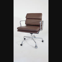 Eames for Herman Miller Brown Leather Office Chair Soft Pad 2000s