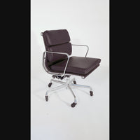 Herman Miller Eames Dark Brown Leather Desk Chair Soft Pad