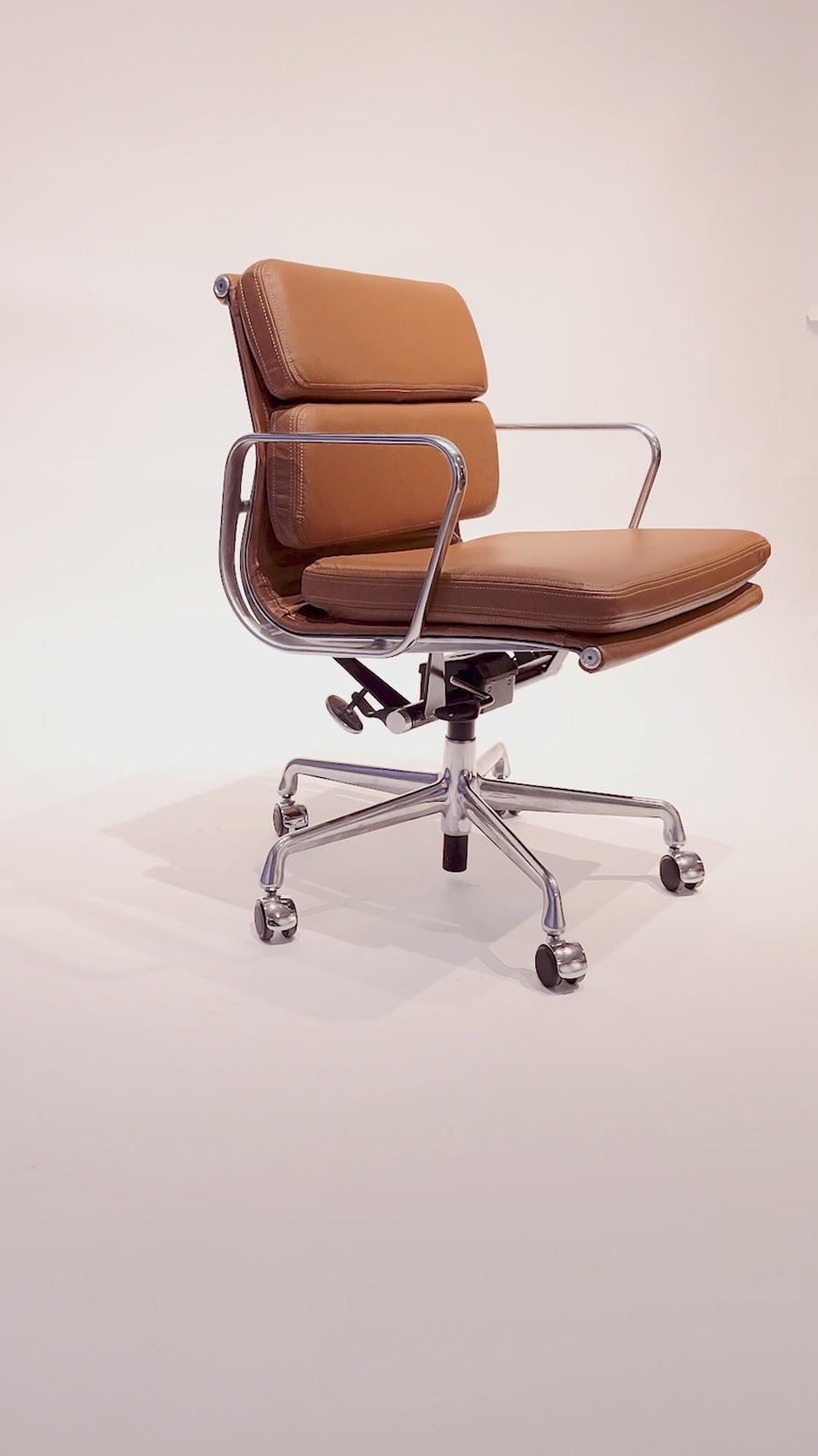 Eames for Herman Miller Brown Leather Office Chair 2000s