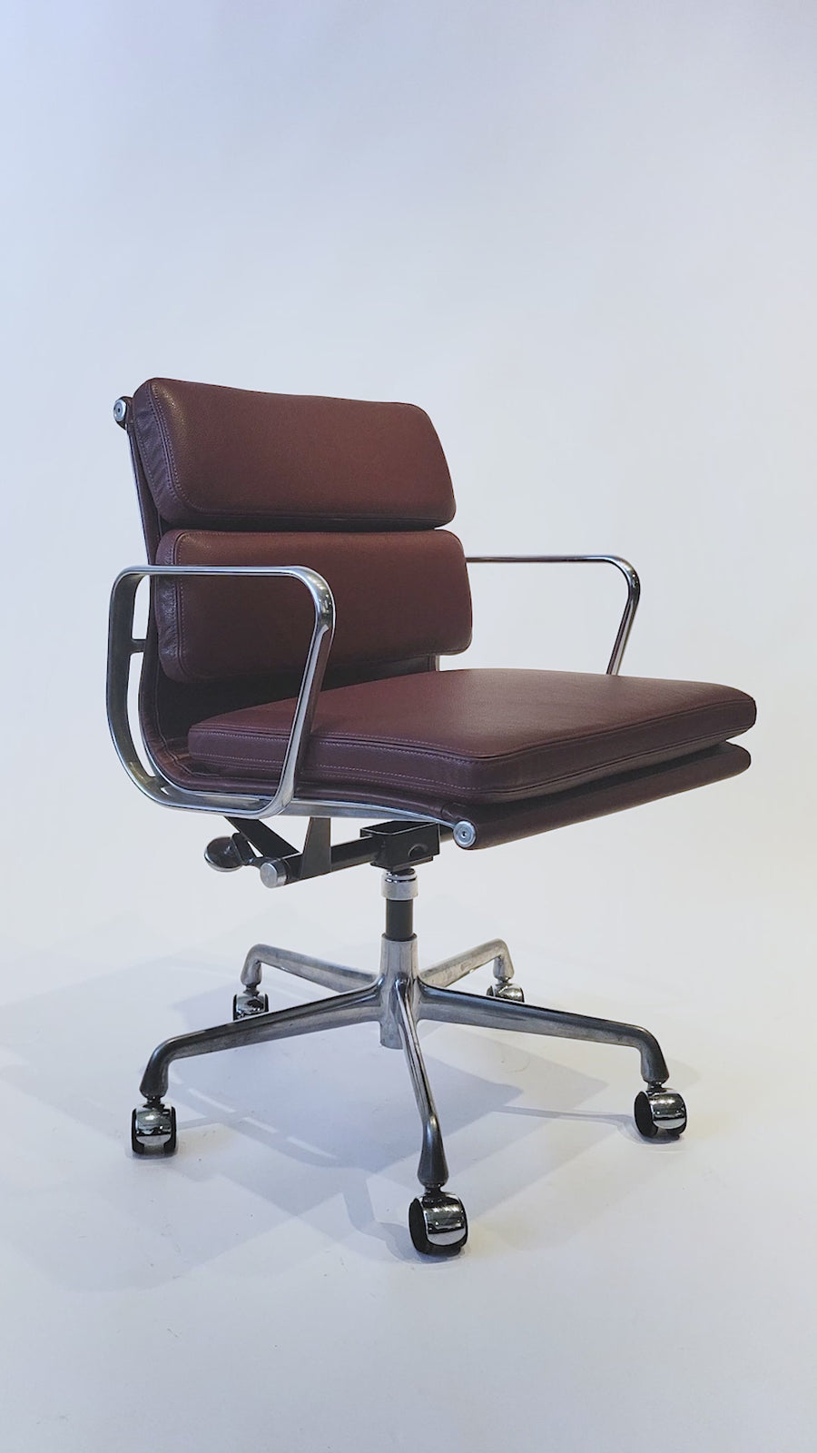 Eames for Herman Miller Red Leather Office Chair 2000s