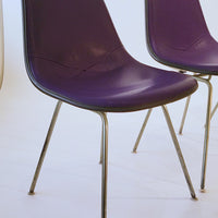 Vintage Mid Century Purple DSX Side Chairs by Eames for Herman Miller