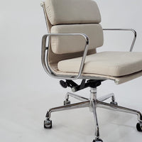 Eames for Herman Miller Tan Cream Office Chair in Schumacher VEGAN Suede