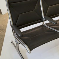 Mid Century Eames for Herman Miller Black Tandem Sling Seating 1990s