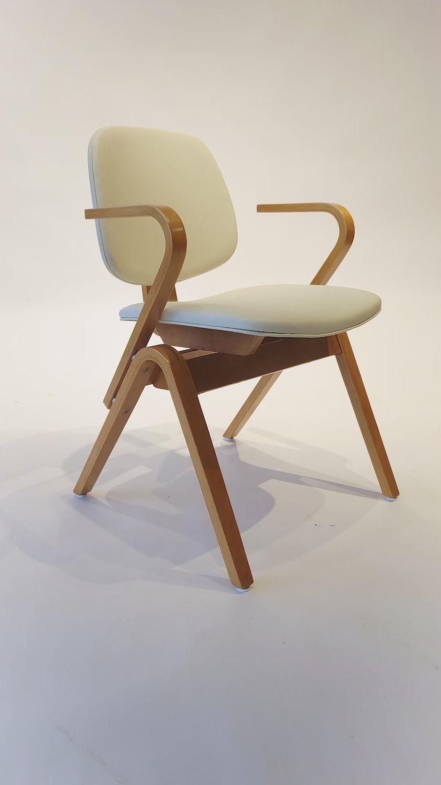 Mid Century Plywood Arm Chairs by Joe Atkinson for Thonet