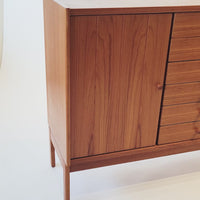 Mid Century Danish Teak Wood Credenza Sideboard Cabinet