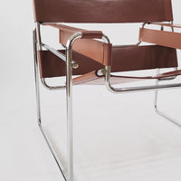 Mid Century Wassily Brown Lounge Chair by Marcel Breuer for Gavina