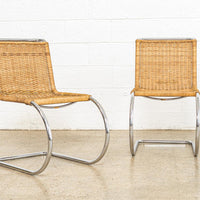 Vintage Mid Century Bauhaus Mies van der Rohe MR 10 Cantilever Side Chairs by Stendig, Set of 4