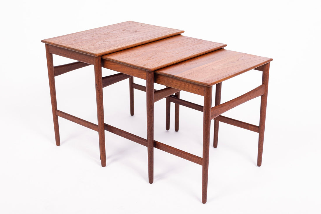 Danish Modern Teak Nesting Tables by Hans J. Wegner, 1960s