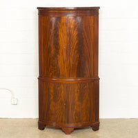 Exceptional Antique Art Deco Burl Wood Tall Corner Cabinet, 1920s