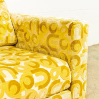 Vintage Mid Century Mod 1970s Yellow Lounge Chair, 1970s, Matching Loveseat Sofa Available