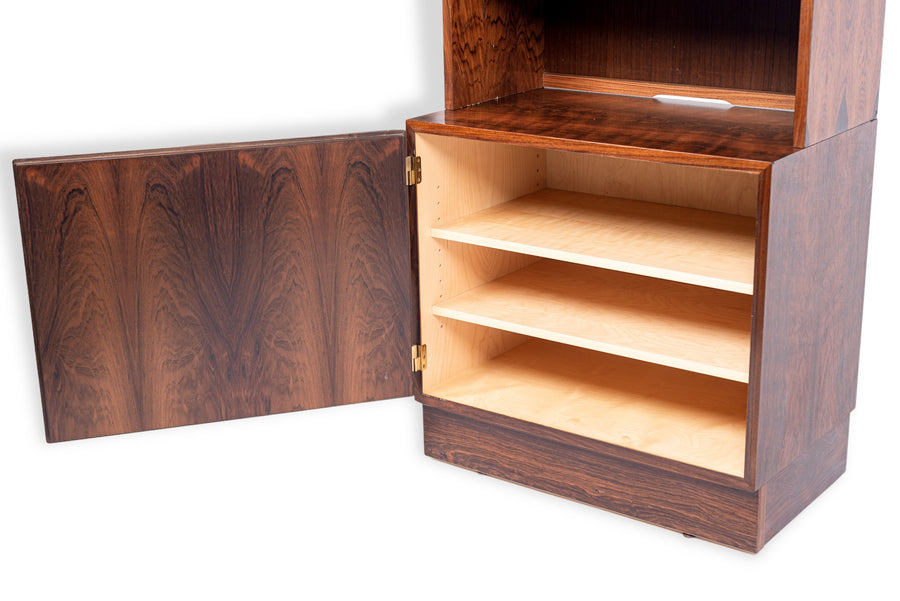 Mid Century Danish Bookshelf Cabinet in Rosewood by Carlo Jensen