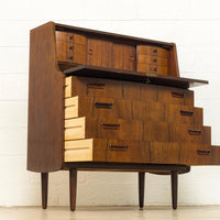 Vintage Mid Century Danish Modern Poul M. Jessen for Viby Rosewood Secretary Desk