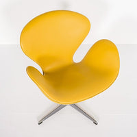 Danish Modern Yellow Swan Chairs by Arne Jacobsen for Fritz Hansen