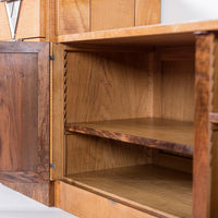 Antique Art Deco Burl Wood Credenza Sideboard or Bar Cabinet