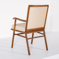 Mid Century Upholstered Wood Lounge Chair by T.H. Robsjohn-Gibbings