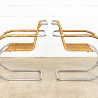 Vintage Bauhaus Mid Century MR 20 Arm Chairs by Mies van der Rohe for Stendig