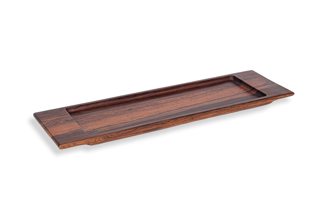 Vintage Mid Century Rosewood Decorative Tray by Jean Gillon