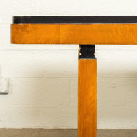 Antique Art Deco Maple Wood and Ebonized Table or Writing Desk, 1930s