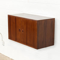 Mid Century Danish Modern Rosewood Wall Mounted Cabinet or Floating Shelf, 1960s