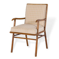 Mid Century Upholstered Wood Lounge Chair by T.H. Robsjohn-Gibbings