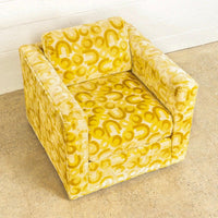 Vintage Mid Century Mod 1970s Yellow Lounge Chair, 1970s, Matching Loveseat Sofa Available