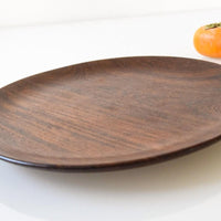 Vintage Mid Century Handcrafted African Wenge Wood Plate, 1960s