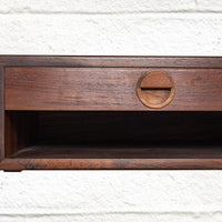 Vintage Mid Century Danish Modern Wall Mounted Floating Shelf in Rosewood, 1960s