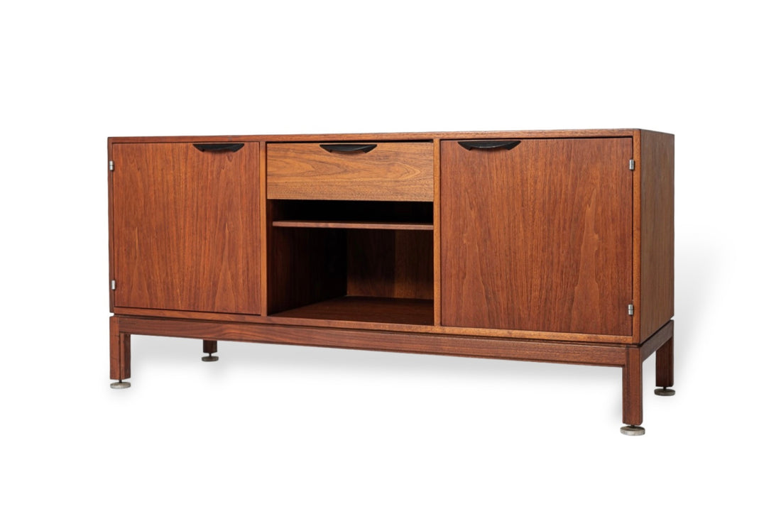 Mid Century Wood Credenza or Media Console by Jens Risom