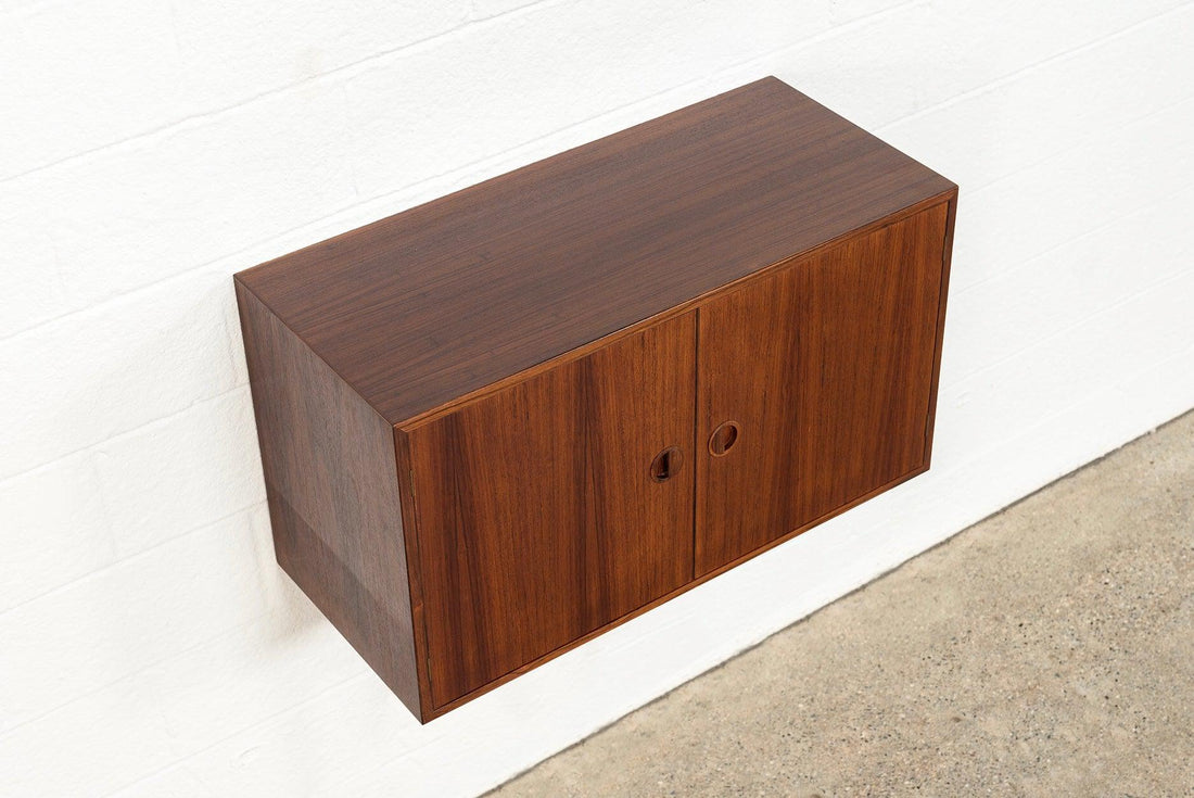 Mid Century Danish Modern Rosewood Wall Mounted Cabinet or Floating Shelf, 1960s