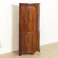 Exceptional Antique Art Deco Burl Wood Tall Corner Cabinet, 1920s