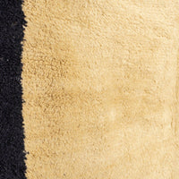 Vintage Turkish Tulu Beige and Black Wool Floor Rug, 5’ x 8’