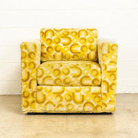 Vintage Mid Century Mod 1970s Yellow Lounge Chair, 1970s, Matching Loveseat Sofa Available