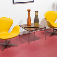 Danish Modern Yellow Swan Chairs by Arne Jacobsen for Fritz Hansen