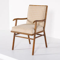 Mid Century Upholstered Wood Lounge Chair by T.H. Robsjohn-Gibbings