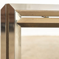 Vintage Mid Century Modern Chrome, Brass and Glass Coffee Table