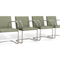 Mies van der Rohe Bauhaus Green Brno Tubular Cantilever Chairs