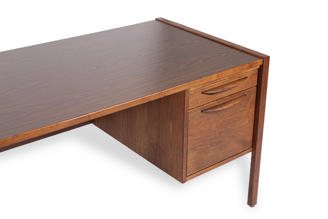 Vintage Mid Century Wood & Laminate Desk by Jens Risom