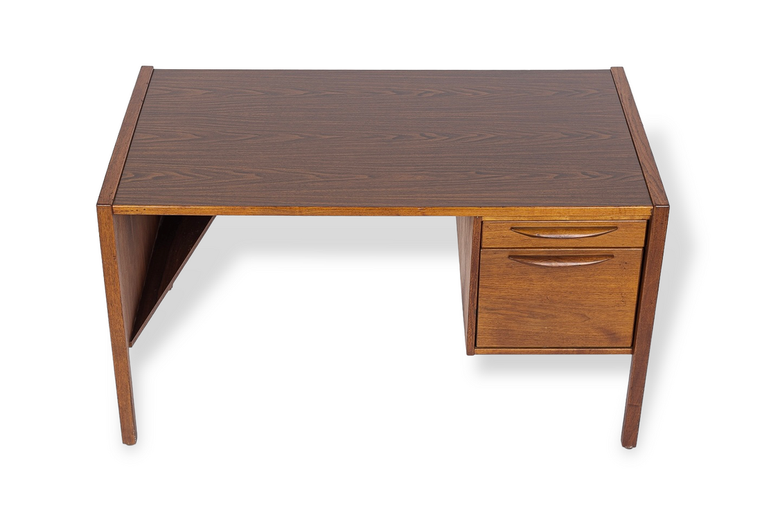 Vintage Mid Century Wood & Laminate Desk by Jens Risom