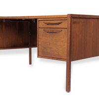 Vintage Mid Century Wood & Laminate Desk by Jens Risom