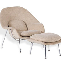 Mid Century Womb Lounge Chair & Ottoman by Saarinen for Knoll, 1960s