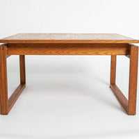 Vintage Mid Century Square Wood Coffee Table by Jens Risom