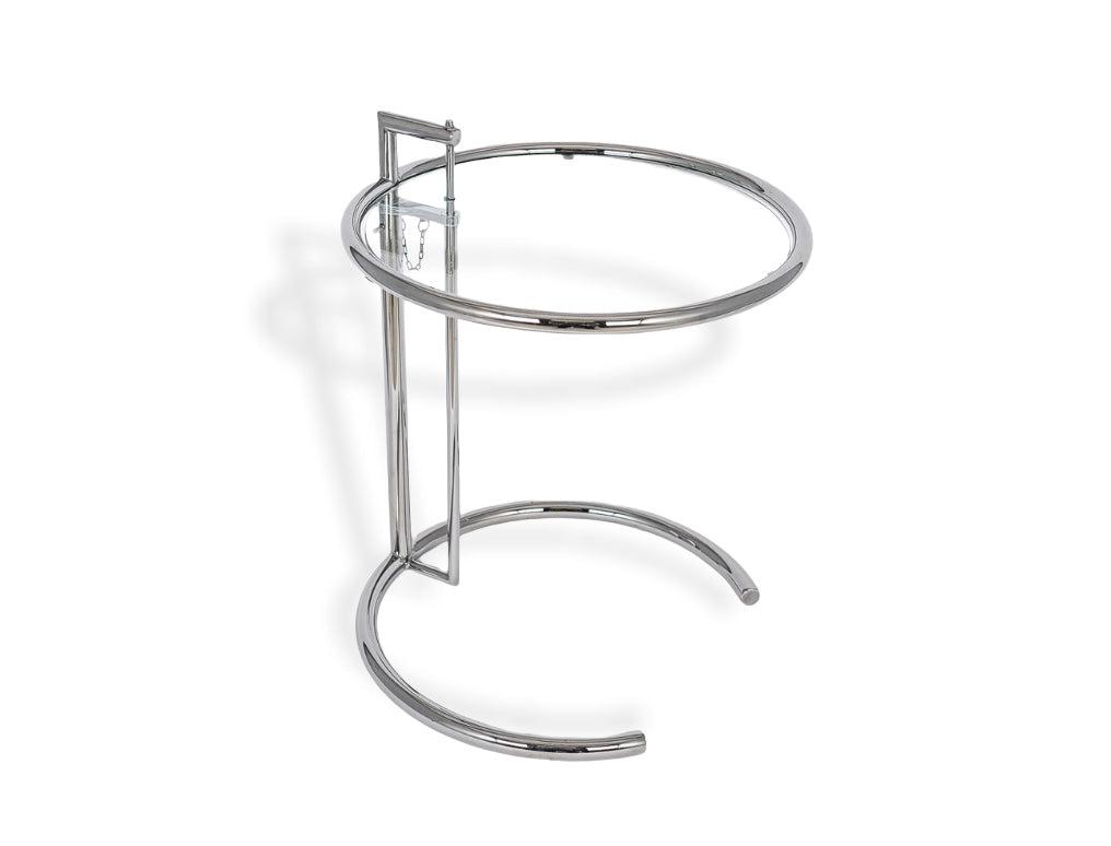 Mid Century Bauhaus E1027 Steel & Glass Side Table by Eileen Gray