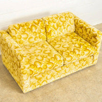 Vintage Mid Century Mod 1970s Yellow Loveseat Sofa, 1970s, Matching Lounge Chair Available