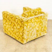 Vintage Mid Century Mod 1970s Yellow Lounge Chair, 1970s, Matching Loveseat Sofa Available